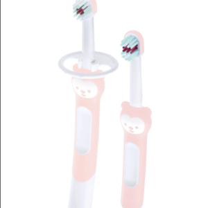 MAM Learn to Brush Set – Pack Cepillos De Dientes Para Bebés Rosa