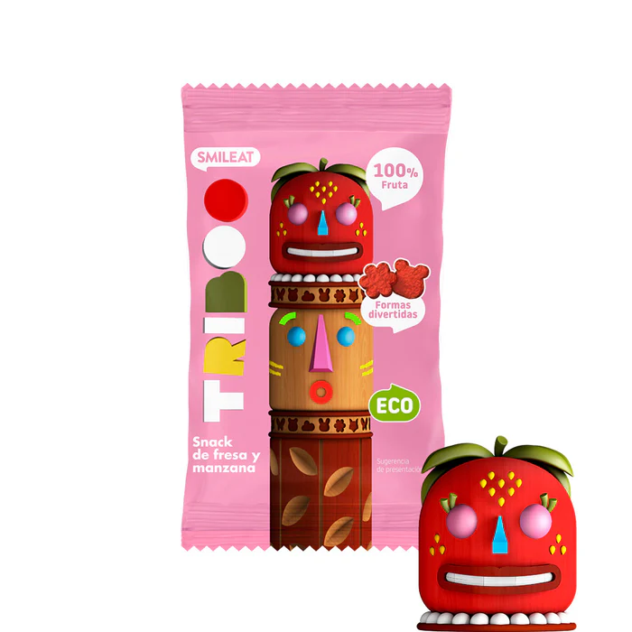 SMILEAT Snack Sabor Fresa Y Manzana Bolsa 25 g