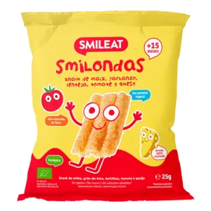 SMILEAT Smilondas Snack Sabor Maíz Garbanzo Lenteja Tomate Y Queso 25 g