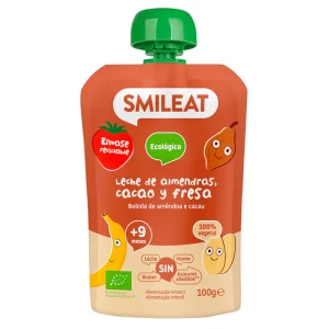 SMILEAT Pouch Sabor Leche De Almendras, Cacao Y Fresa Eco 100 g